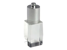 Флешка USB 2.0 на 16 Гб в виде кристалла, прозрачная / серебряная фото