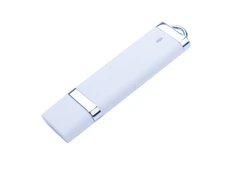 Флешка USB 2.0 на 2 Гб soft-touch Орландо, белая фото