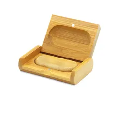 Флешка в деревянном футляре на 32 Гб Woodcoin, светло-коричневая фото