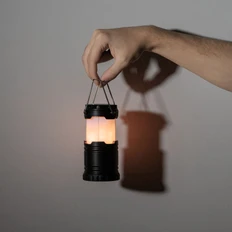 Фонарь кемпинговый с имитацией пламени Lindau Flame, черный фото