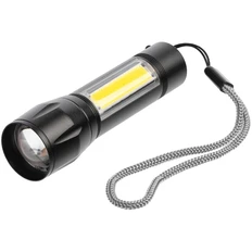 Фонарик аккумуляторный с фокусировкой луча Kirk, черный фото