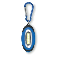 Фонарик с карабином, синий/черный фото