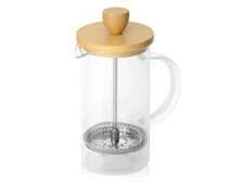 Френч-пресс с деревянной крышкой Eat & Bite Downtime, 350 мл, прозрачный / крафт фото