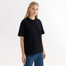 Футболка хлопковая Rust, черная фото