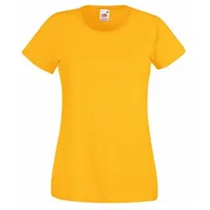 Футболка женская Fruit of the Loom Lady-Fit Valueweight T 165, солнечно-желтая фото