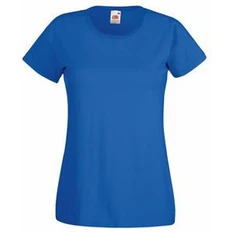 Футболка женская Fruit of the Loom Lady-Fit Valueweight T 165, синяя фото