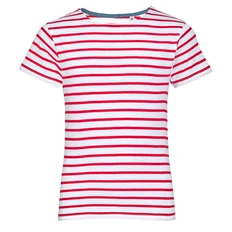 Футболка детская Sol's Miles Kids, белая/красная фото