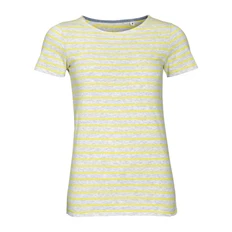 Футболка женская Sol's Miles Women, серая / желтая фото
