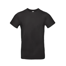 Футболка мужская хлопковая B&C E190, черная фото