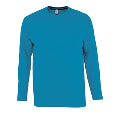 Футболка с длинным рукавом мужская Sol's Monarch, голубая фото