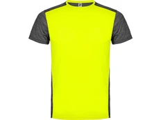 Футболка мужская спортивная Roly Zolder, желтая / черная фото