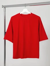 Футболка оверсайз Manevr Vozduh 2.0, красная фото