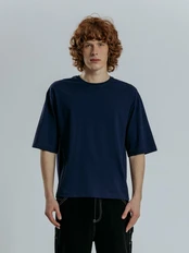 Футболка оверсайз Molti Base Space, темно-синяя фото