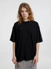 Футболка оверсайз унисекс Molti Lavinia, черная фото