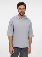 Футболка оверсайз унисекс с капюшоном Manevr Neofit, светло-серая фото