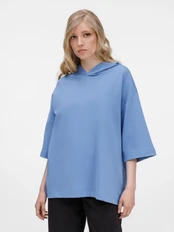 Футболка оверсайз унисекс с капюшоном Manevr Neofit, синяя фото