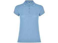 Футболка поло женская Roly Star, голубая фото