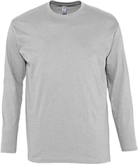 Футболка с длинным рукавом унисекс Sol's Monarch 150, серый меланж фото
