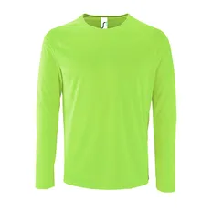 Лонгслив спортивный из сетки мужской Sol's Sporty LSL Men, неоново-зеленый фото