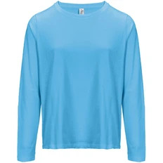 Футболка с длинным рукавом женская Sol's Monarch Women, ярко-бирюзовая фото