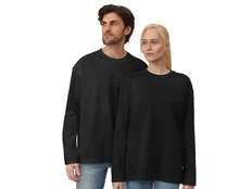 Футболка с длинным рукавом оверсайз Berlin, черная фото