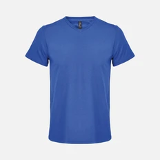 Футболка унисекс Sol's Regent с V-образным вырезом, ярко-синяя фото