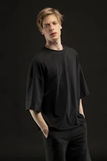 Футболка унисекс Andor T1, черная фото