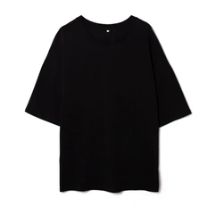 Футболка унисекс оверсайз Crosstown, черная фото