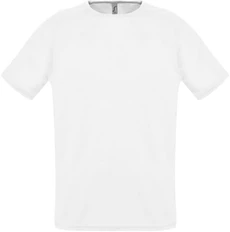 Футболка спортивная из сетки унисекс Sol's Sporty 140, белая фото