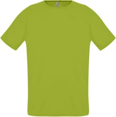 Футболка спортивная из сетки унисекс Sol's Sporty 140, зеленое яблоко фото