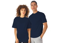 Футболка из френч терри US Basic Warsaw, темно-синяя фото