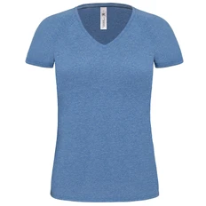 Футболка женская с V образным вырезом B&C Blondie Deluxe, синяя фото