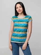 Футболка двусторонняя женская Stride Rayet Lady, голубая / зеленая фото