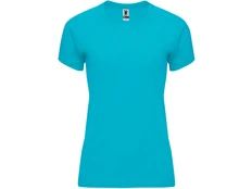 Футболка женская спортивная Roly Bahrain, бирюзовая фото