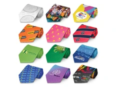 Галстук с возможностью полноцветной печати, белый фото