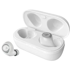 Наушники беспроводные в зарядном кейсе JBL T100 TWS, белые фото