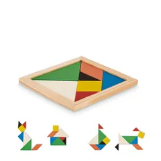 Головоломка из дерева Tangram, разноцветная фото