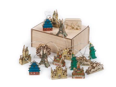 Гирлянда с лампами в подарочной коробке «Достопримечательности мира», разноцветная фото