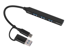 Хаб Evolt Link с коннектором 2 в 1: USB-C и USB-A, черный фото