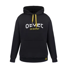 Худи со спущенным плечом, черное фото