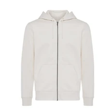 Худи на молнии из переработанного хлопка Iqoniq Abisko, 340 г/м², бежевое фото