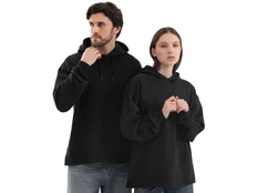 Худи оверсайз Alpha.01, черное фото