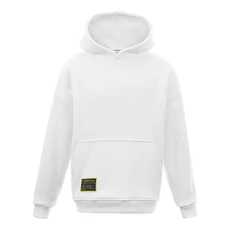 Худи оверсайз, белое фото