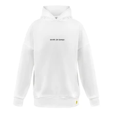 Худи супероверсайз, белое фото