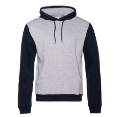 Худи унисекс Stan 20, футер с начесом, 260 гр/м2, черное / серое фото