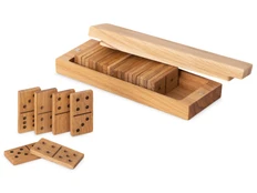 Игра деревянная «Домино», бежевая фото