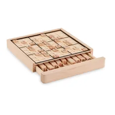 Игра настольная деревянная Sudoku, бежевая фото