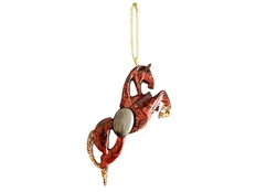 Игрушка елочная «Лошадь», красная фото