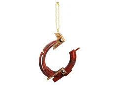 Игрушка елочная «Подкова», красная фото