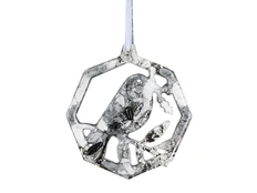 Игрушка елочная «Снегирь», серебристая фото